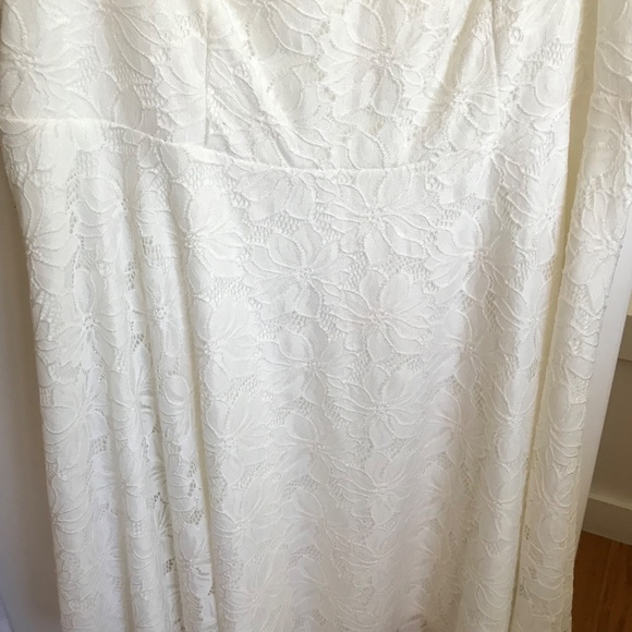 CITY STUDIO Lace Fit & Flare Dress Sleeveless White Women’s Plus Size 22W 1X - Picture 5 of 16